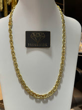 Carregar imagem no visualizador da galeria, Corrente de Moeda Antiga Cadeado 8mm Elo Esquerda Direita