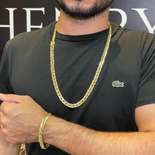 Carregar imagem no visualizador da galeria, Conjunto de Moeda Antiga - Corrente e Pulseira Grumet Duplo Espelhado 7mm