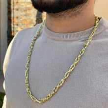 Carregar imagem no visualizador da galeria, Corrente de Moeda Antiga Cartier Elo Duplo 6mm Diamantada