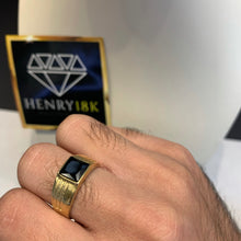 Carregar imagem no visualizador da galeria, Anel de Moeda Antiga Pedra Preta Medio