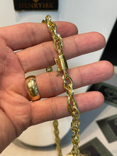 Carregar imagem no visualizador da galeria, Corrente de Moeda Antiga Cartier Elo Duplo 6mm Diamantada