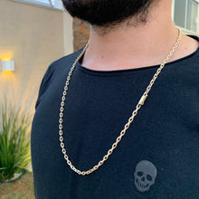 Carregar imagem no visualizador da galeria, Corrente de Moeda Antiga Cadeado 4mm Lixada
