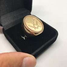 Carregar imagem no visualizador da galeria, Anel de Moeda Antiga Personalizado de Letra Ou Simbolo