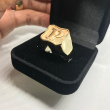 Carregar imagem no visualizador da galeria, Anel de Moeda Antiga Personalizado Com Borda Quina