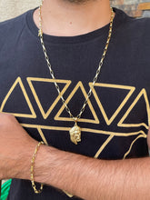 Carregar imagem no visualizador da galeria, Conjunto de Moeda Antiga - Corrente e Pulseira Cartier 3mm com Pingente Face de Cristo T1