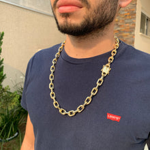 Carregar imagem no visualizador da galeria, Corrente de Moeda Antiga Cadeado 12mm