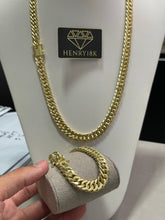 Carregar imagem no visualizador da galeria, Conjunto de Moeda Antiga - Corrente e Pulseira Grumet Duplo 12mm