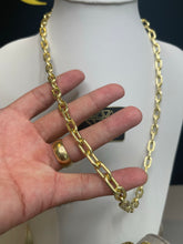 Carregar imagem no visualizador da galeria, Conjunto de Moeda Antiga - Corrente e Pulseira Cadeado 8mm