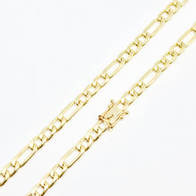 Carregar imagem no visualizador da galeria, Corrente de Moeda Antiga 3x1 Fígaro 6mm