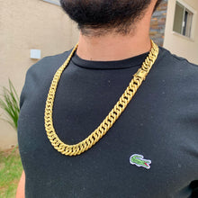 Carregar imagem no visualizador da galeria, Corrente de Moeda Antiga Grumet Duplo 13mm Italiano