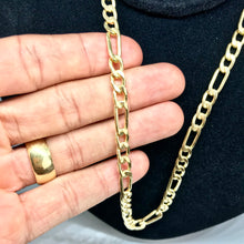 Carregar imagem no visualizador da galeria, Corrente de Moeda Antiga 3x1 Fígaro 6mm