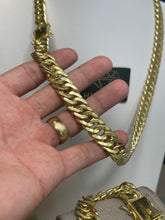 Carregar imagem no visualizador da galeria, Conjunto de Moeda Antiga - Corrente e Pulseira Grumet Duplo 15mm