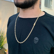 Carregar imagem no visualizador da galeria, Corrente de Moeda Antiga Cadeado 6mm Lixada