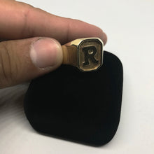 Carregar imagem no visualizador da galeria, Anel de Moeda Antiga Personalizado Com Borda Quina