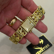 Carregar imagem no visualizador da galeria, Pulseira de Moeda Antiga Placa Salmo 91 Elo Bismark 18mm