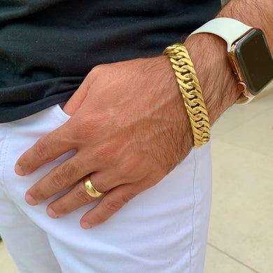 Pulseira de Moeda Antiga Grumet Duplo 13mm Italiano